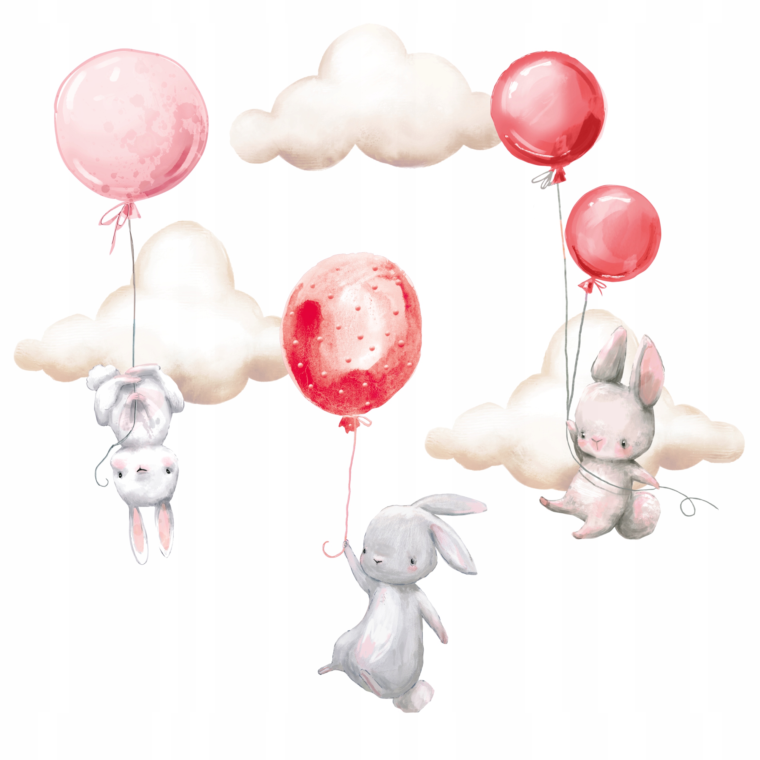 

Króliczki Balony Naklejki Na Ścianę Dla Dzieci Cze