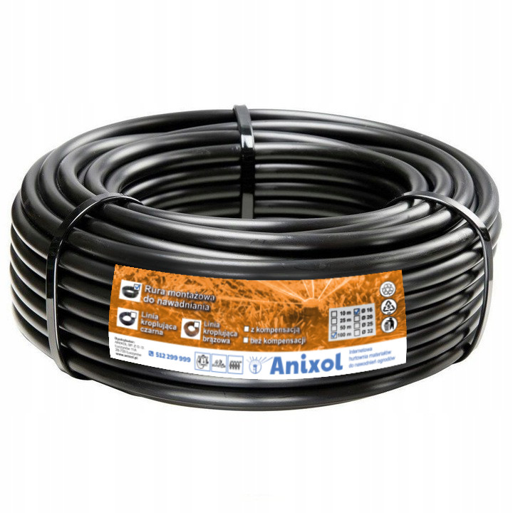 Rura Pe 25 mm 50 m PN6 grubość 2mm montażowa do nawadniania z pompy