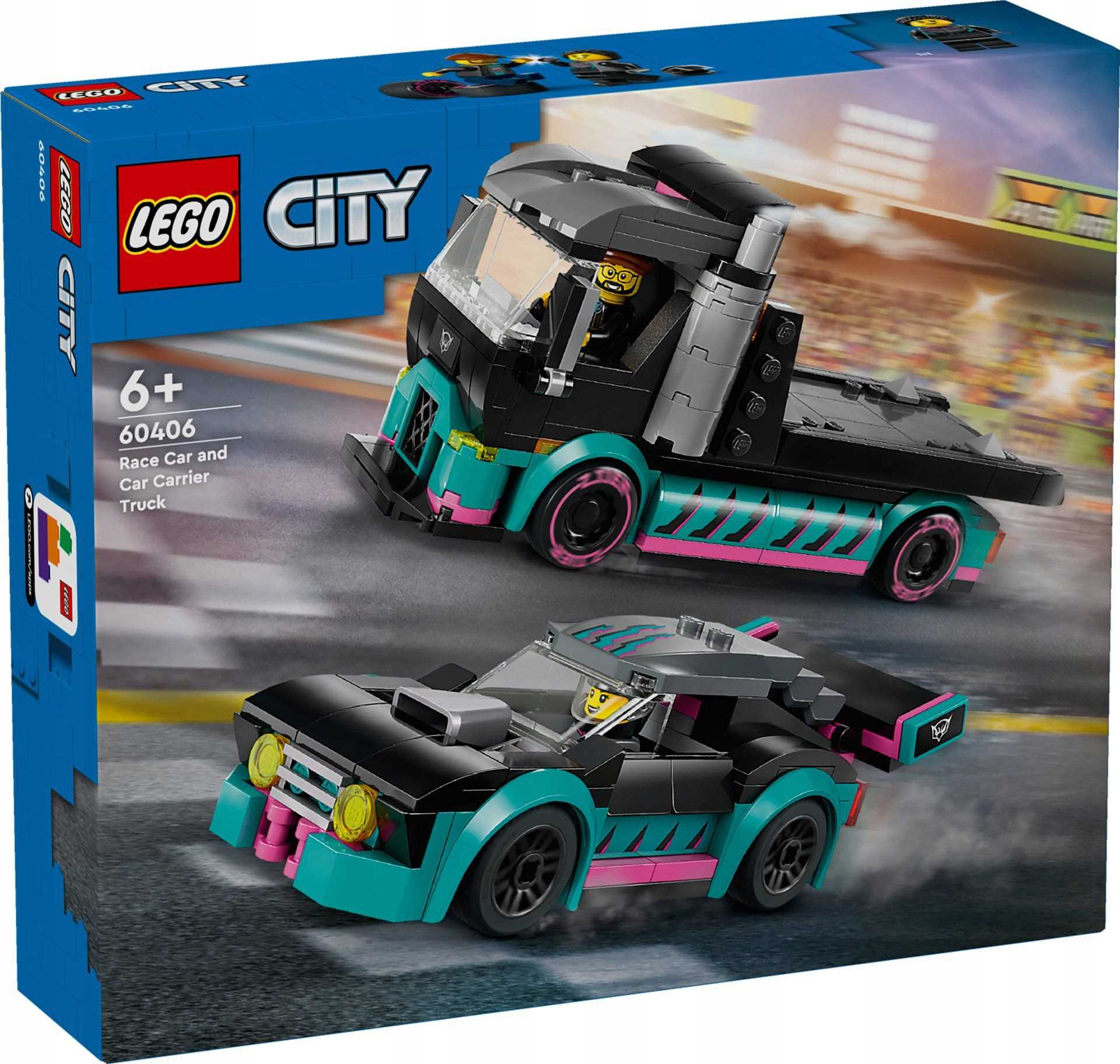 Lego City 60406 Samochód Wyścigowy I Laweta