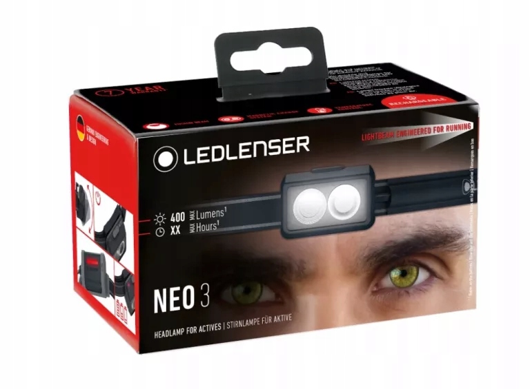 Latarka Czołowa 400 LM Black Ledlenser Neo 3