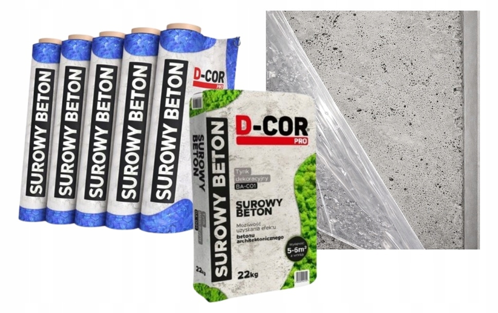 Architektonický Beton Šalunkový 5-6 m2 Dekorativní Omítka Beton Fólie