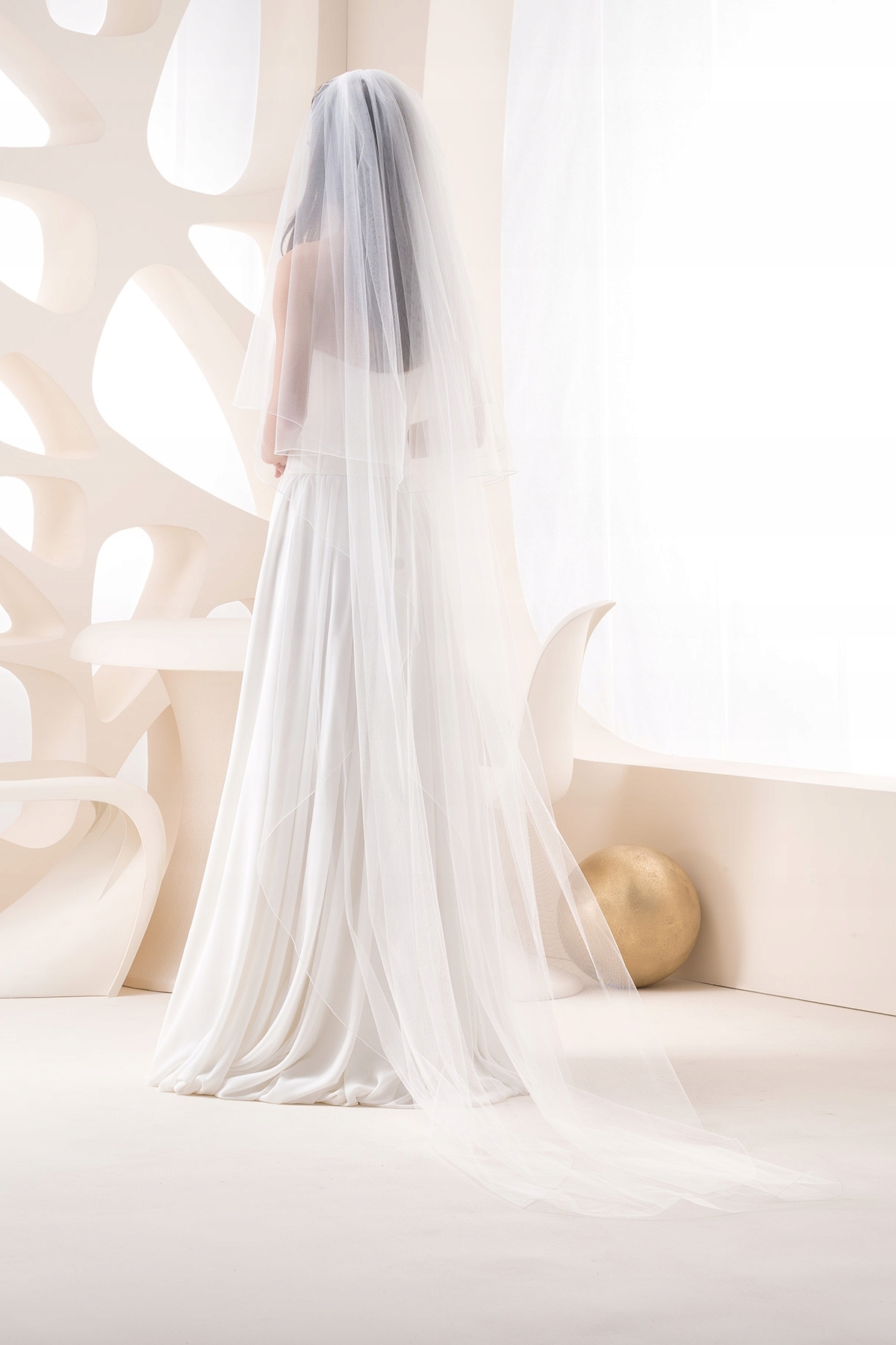 Svatební Závoj 161 Soft Měkký Splývavý Tyl Ivory/smetana