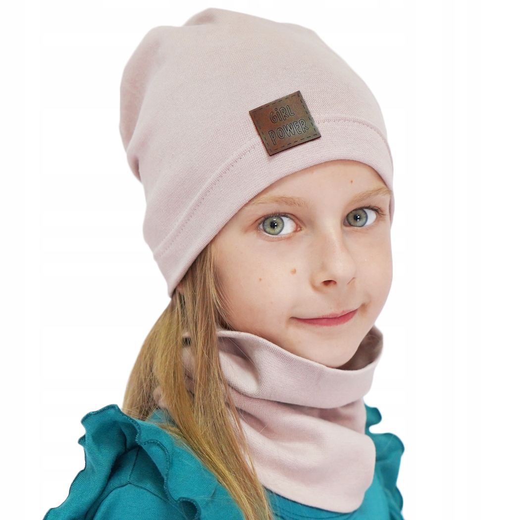 

Brudny róż Komplet czapka komin 44-50 Girl Power