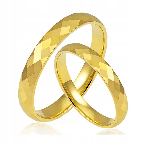 ZŁOTE OBRĄCZKI ŚLUBNE MODNA KOLEKCJA KOMPLET 585