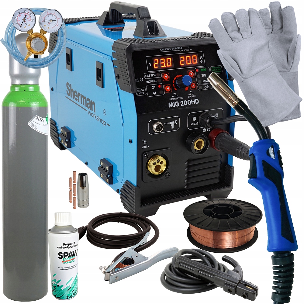 Сварочный аппарат migomat MIG 200 MAG MMA TIG SYNERGIA 230V