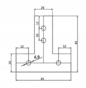 PŁYTKA BLACHA ŁĄCZNIK TYP T PROFIL ALUMINIUM 30X30 Marka Inny producent