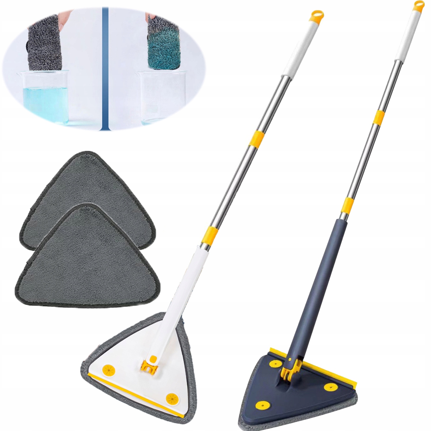 Mop Obrotowy Trojkatny Do Mycia Szyb Okien 127CM