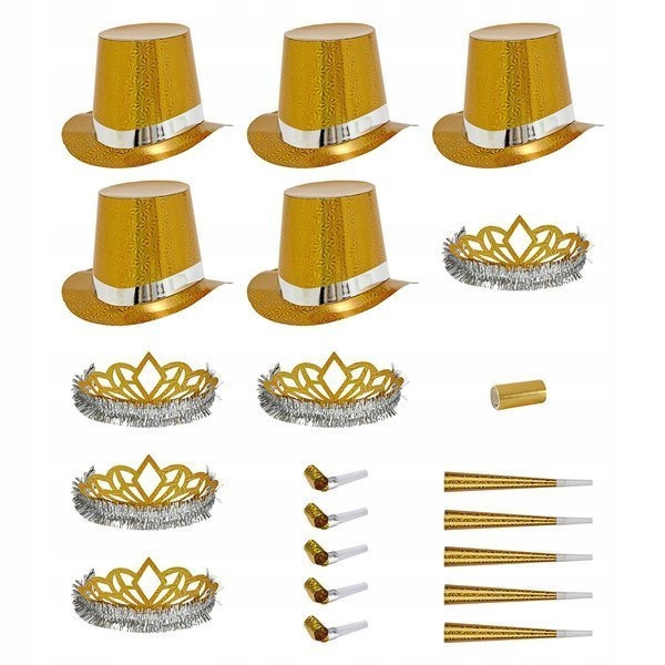 Silvestrovská sada Nový rok Karneval Silvestr zlatý