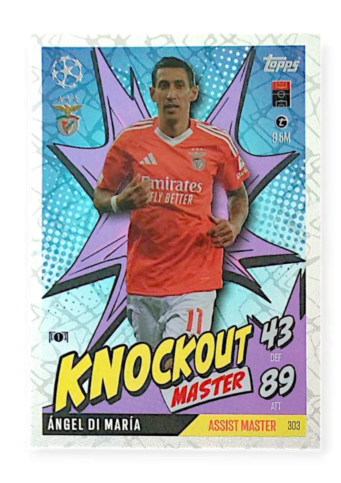 Topps Match Attax Extra 2024-2025 Knockout Masters 303 Angel DI Maria