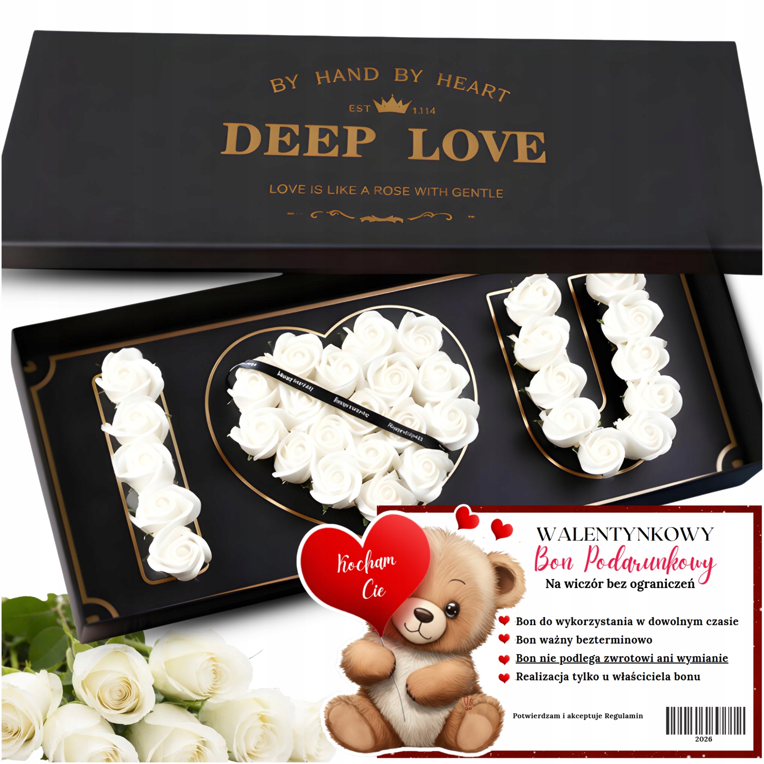 Flower Box Led Mýdlové Růže Dárkový Poukaz Pro Ni Dárek K Valentýnu