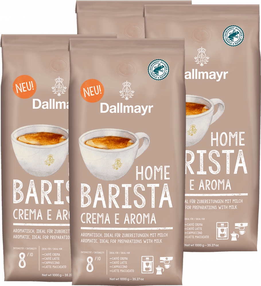 Kawa ziarnista Dallmayr Home Barista Crema e Aroma 1kg x4