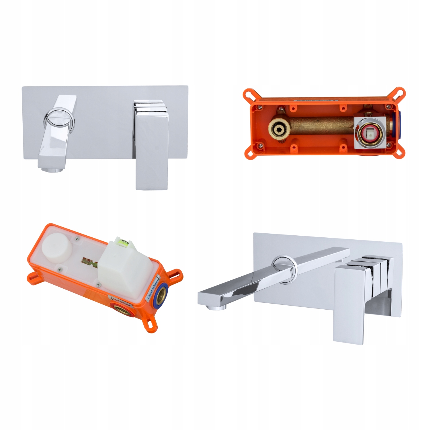 BATERIA UMYWALKOWA ŚCIENNA CHROM ROYAL PODTYNKOWA Marka Royal Sanitary