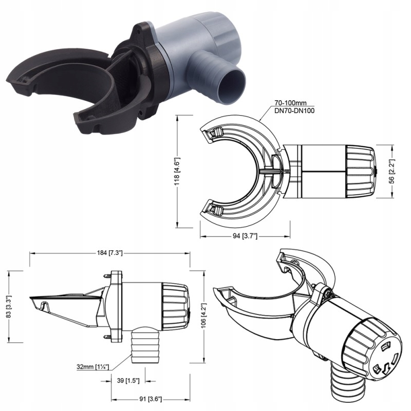 ŁAPACZ DESZCZÓWKI RAPIDO kątowy ZBIERACZ Kod producenta 503073