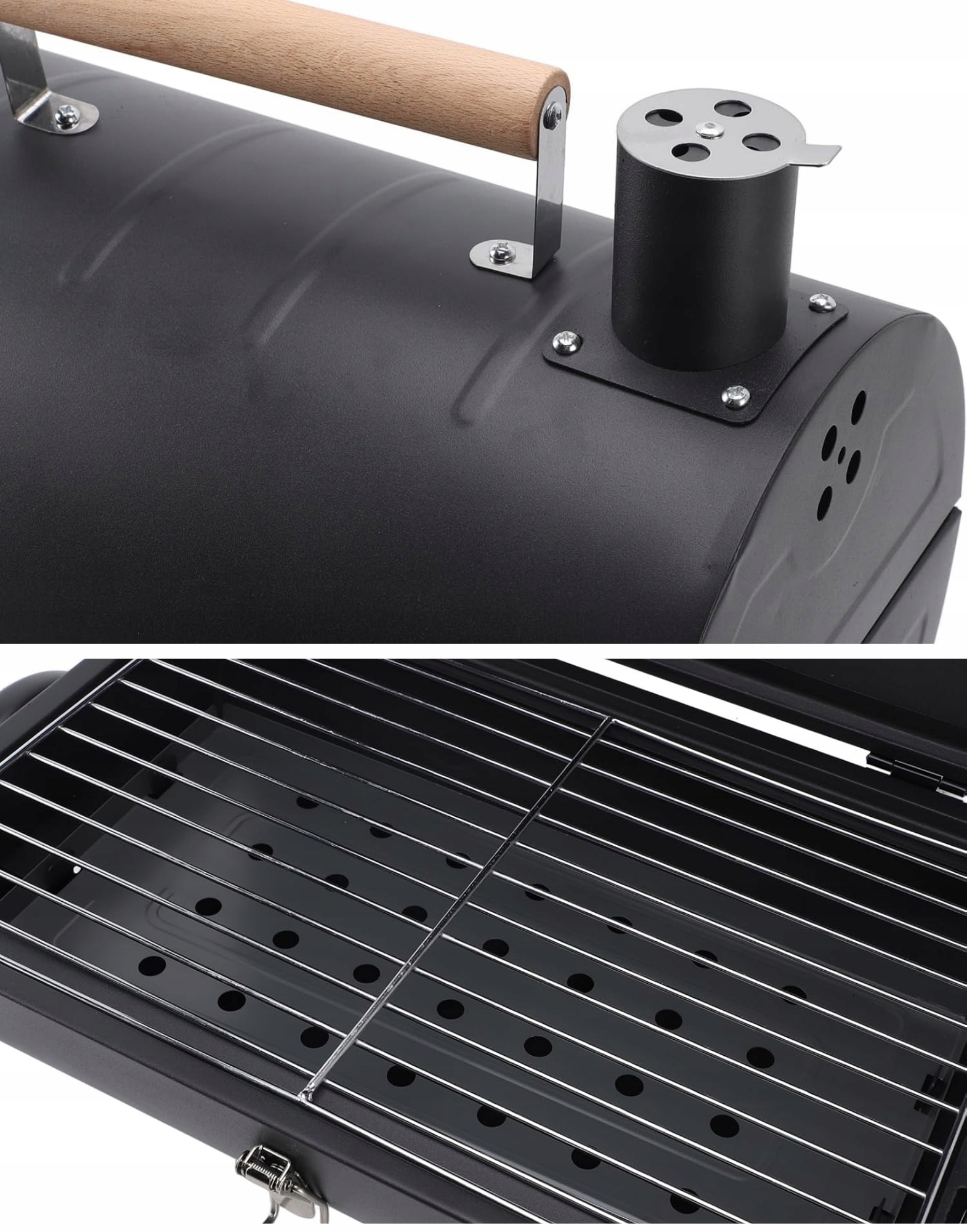 Przenośny grill węglowy walizkowy z 2 rusztami 35x22 cm RegMag – Wygoda na co dzień