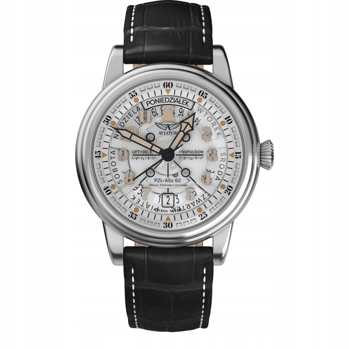 Pánské Hodinky Aviator V.3.36.0.293.4 Pl černý pásek