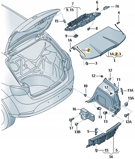 SZNUREK LINKA PÓŁKI BAGAŻNIKA SEAT IBIZA V ORYGINAŁ Stan opakowania oryginalne