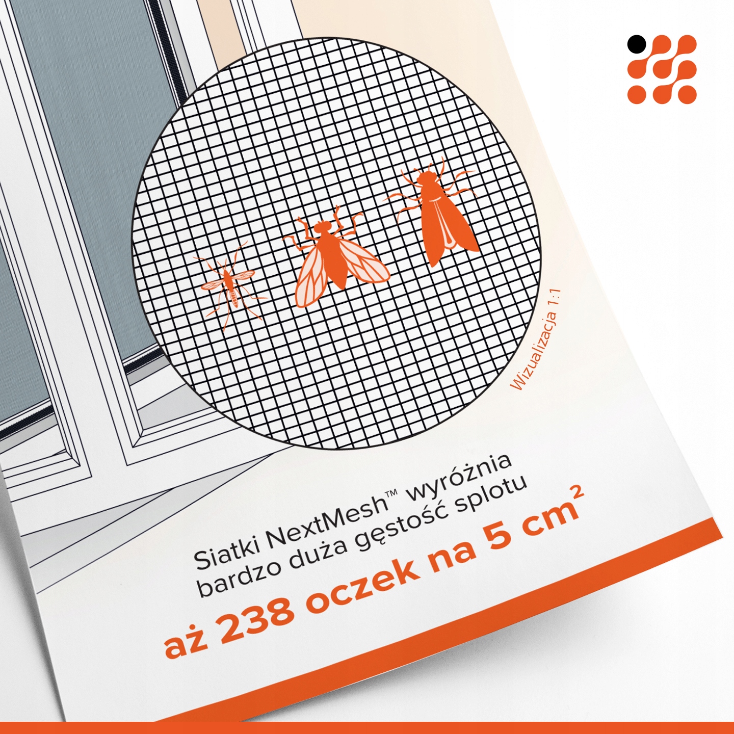 SZARA siatka na metry 1,4m x 1m MOSKITIERA Rodzaj na metry