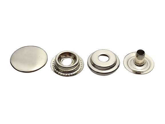 Napy zatrzaski metalowe kaletnicze 15 mm 10 szt.