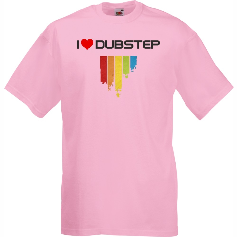 

Koszulka z nadrukiem dubstep dub S różowa