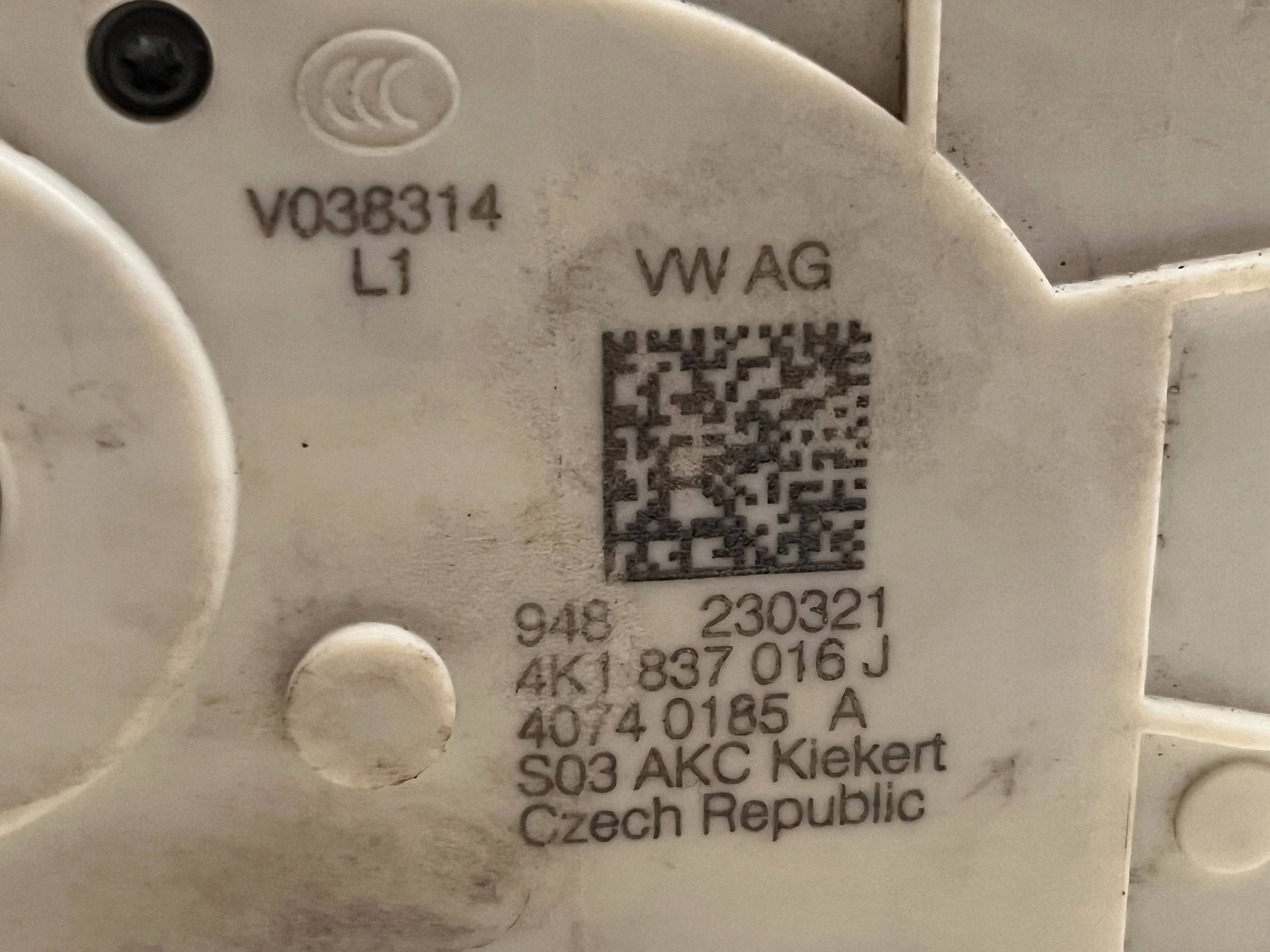 AUDI A6 C8 lock door right front 4K1837016J @M