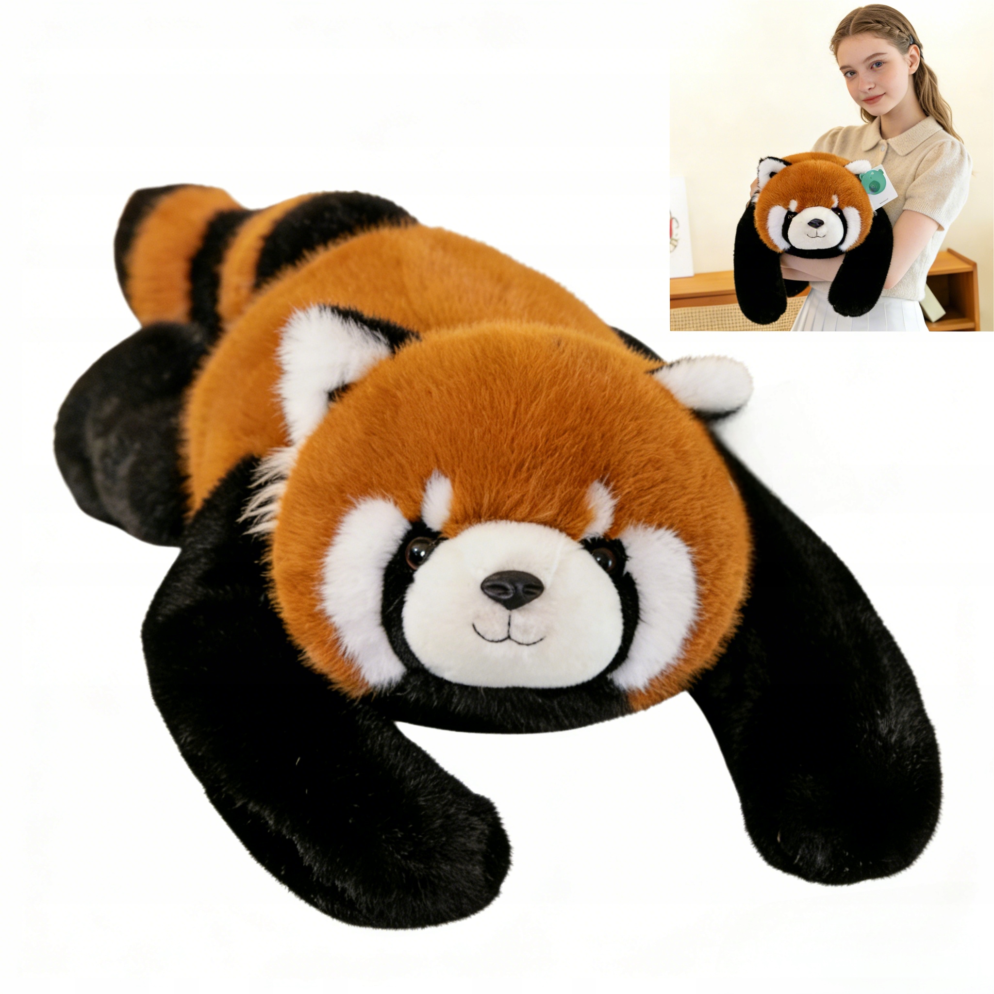 Miś obciążeniowy Ciężkomiś Red Panda Czerwona pluszak Duży 65cm 1kg Adhd