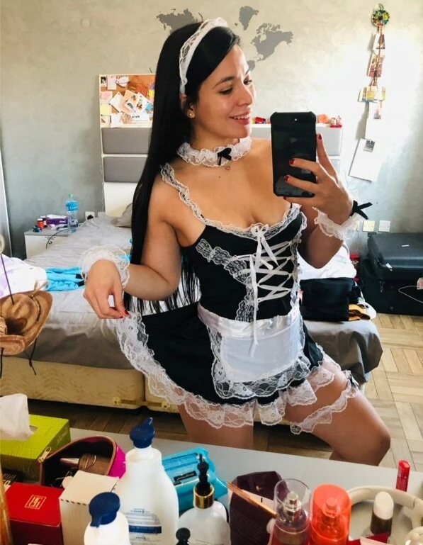 KOSTIUM POKOJÓWKA KOMPLET WIECZÓR PANIEŃSKI DAMSKA Płeć kobieta