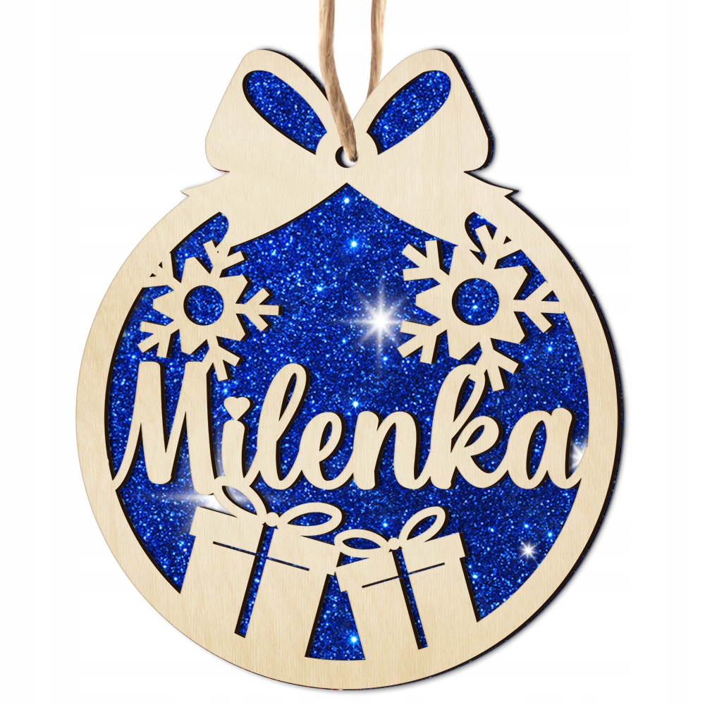 

Duża Bombka Brokatowa Na Choinkę Imię 3D