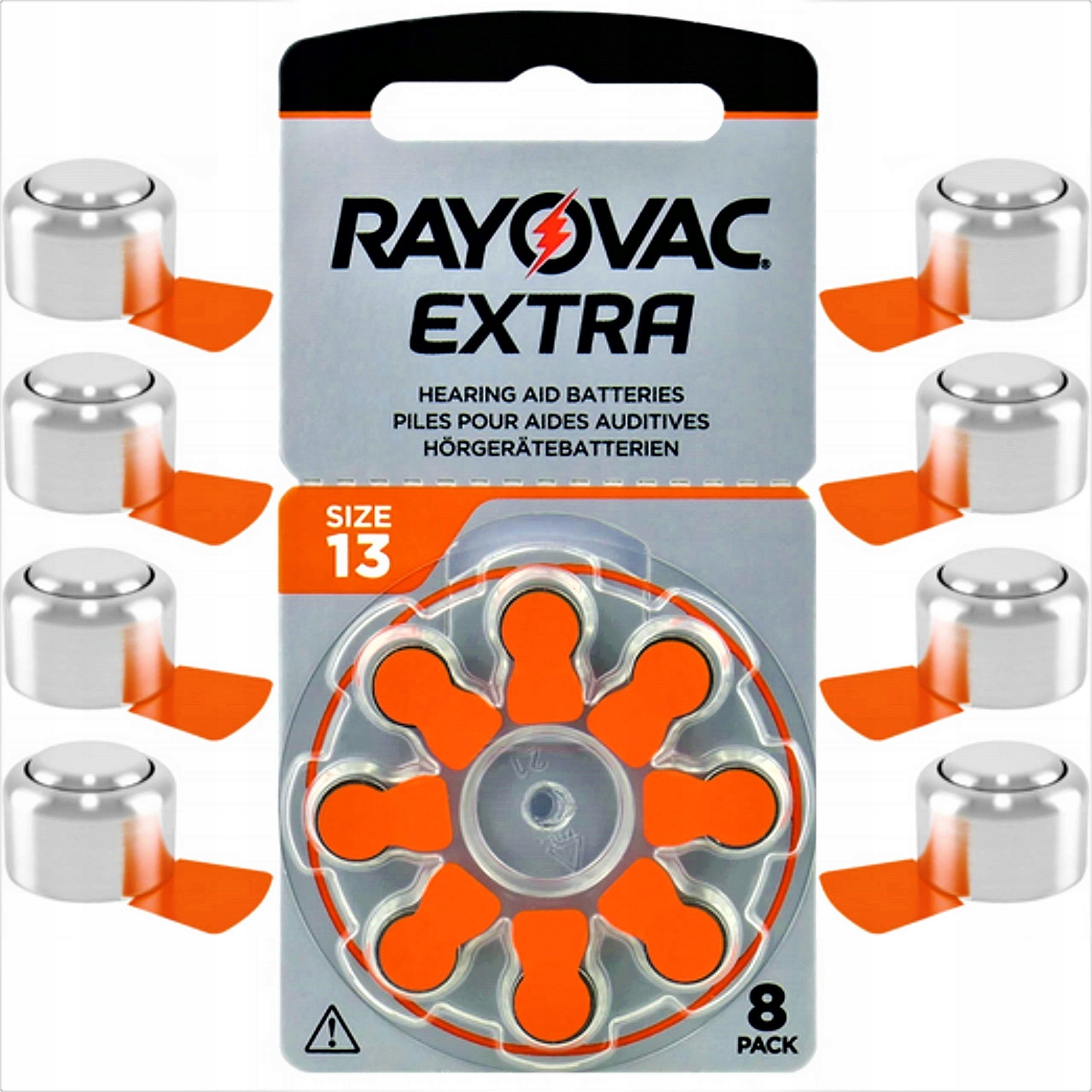 

Baterie Rayovac Do Aparatów Słuchowych 13 Mf x8