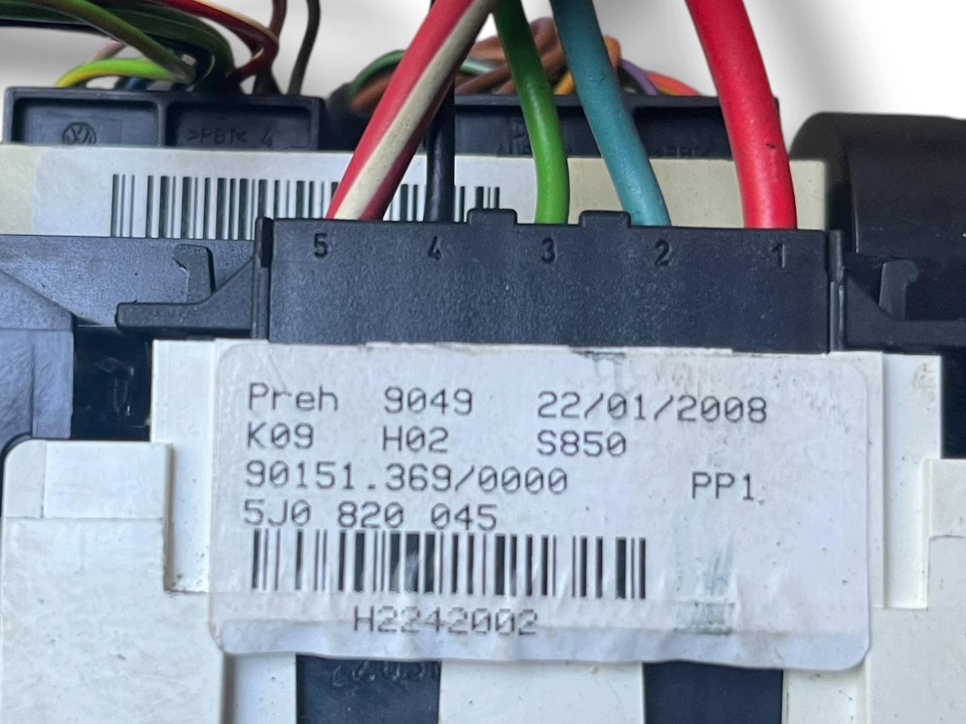 vezérlö panel a klímának Skoda Fabia 2 2008 5J0820045