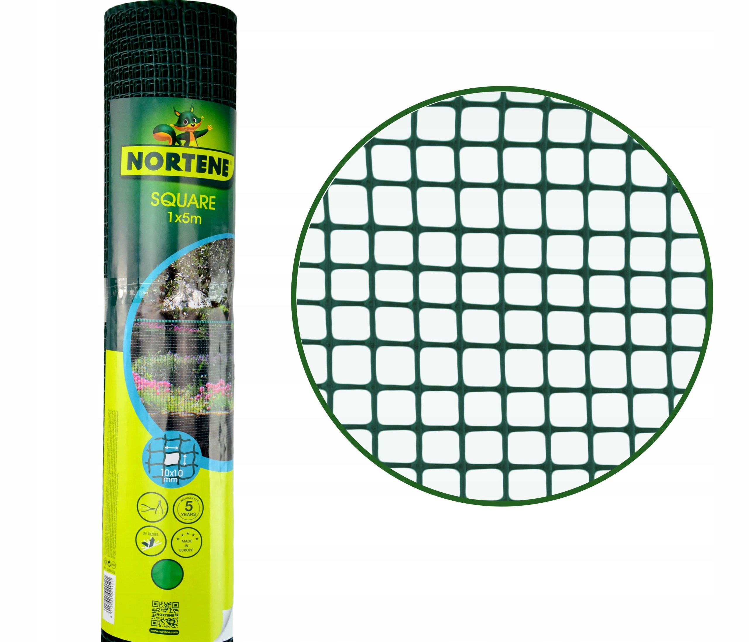 

Siatka Plastikowa Zielona 100cm 5m oczko 10x10mm