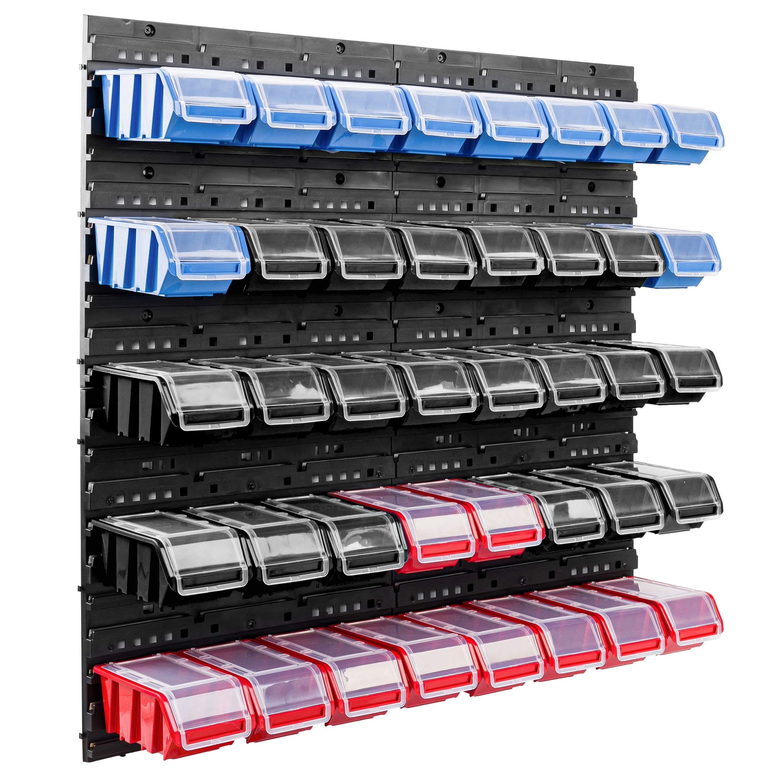 Nástěnná dílenská nástrojová deska 80x80 cm 40 uzamykatelných záchodů