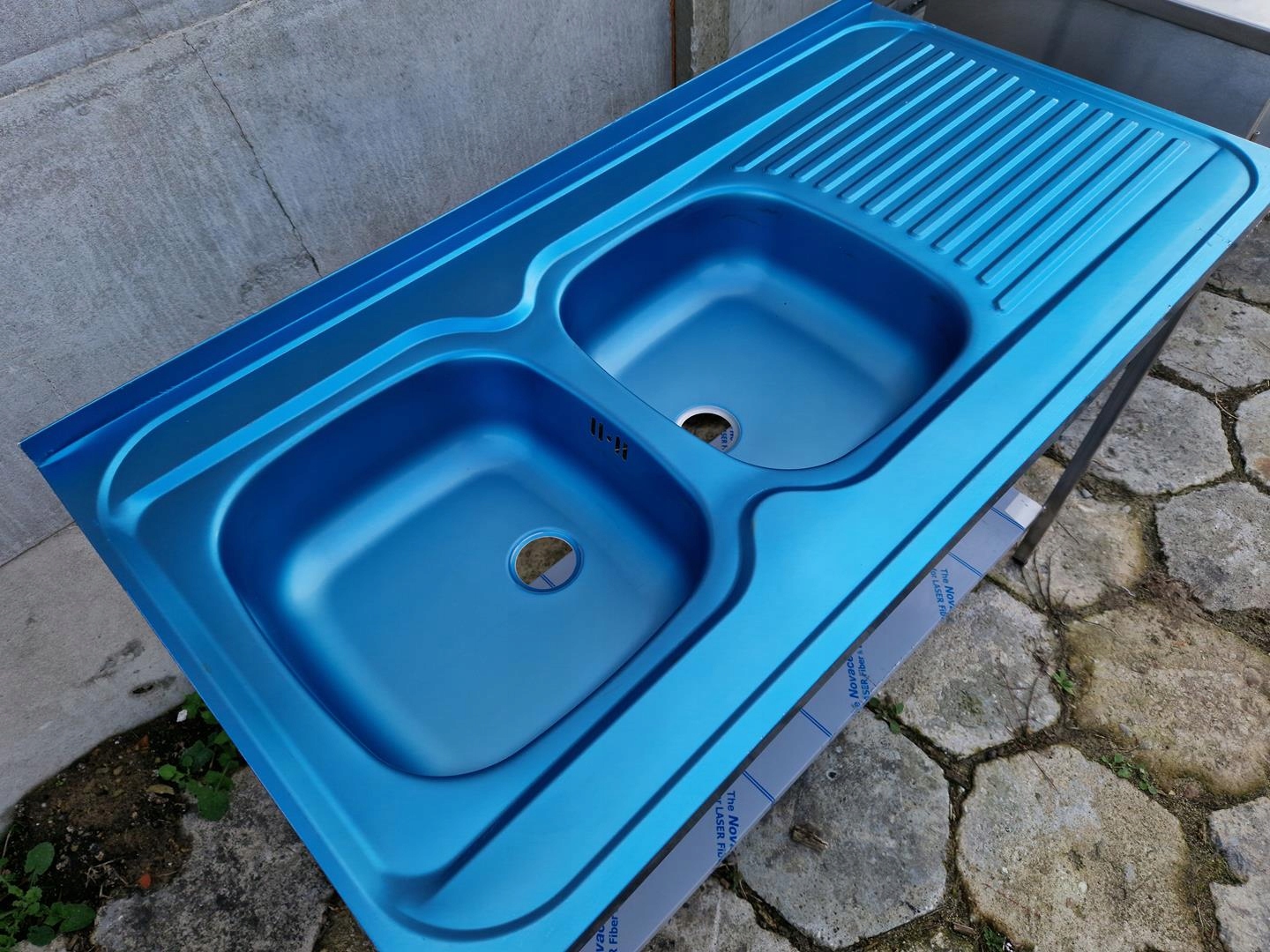 ZLEW GASTRONOMICZNY 2 KOMOROWY Z PÓŁKĄ 120X60X85 Szerokość 600 mm