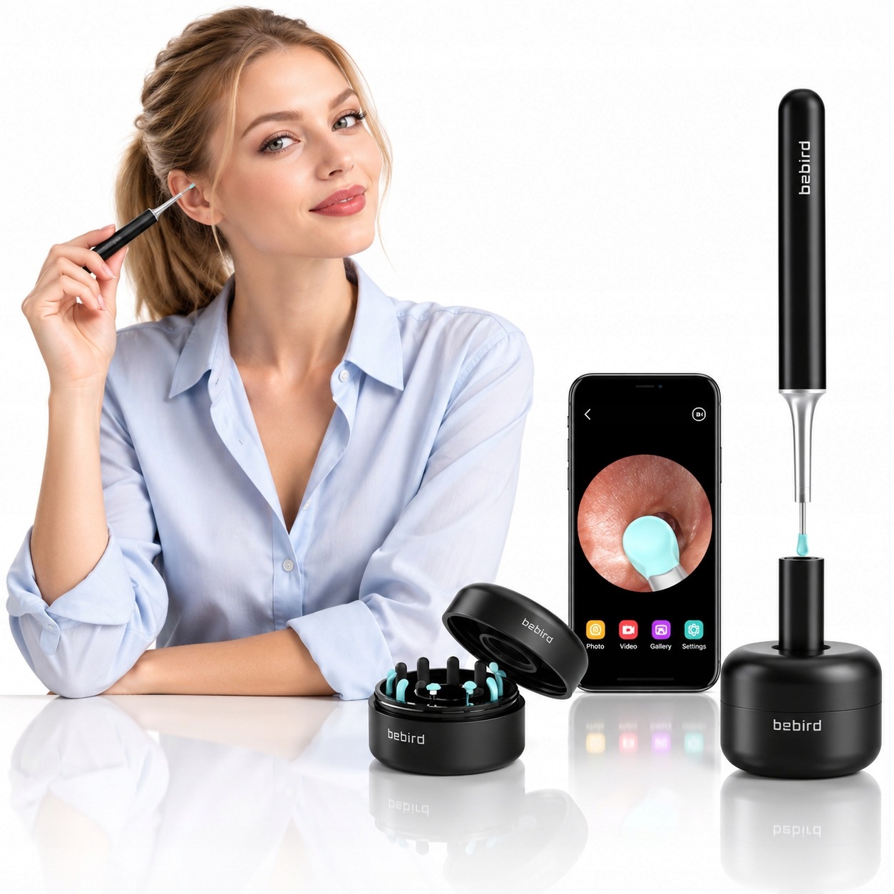 Otoskop BeBird X17 Pro Urządzenie do czyszczenia uszu akcesoria