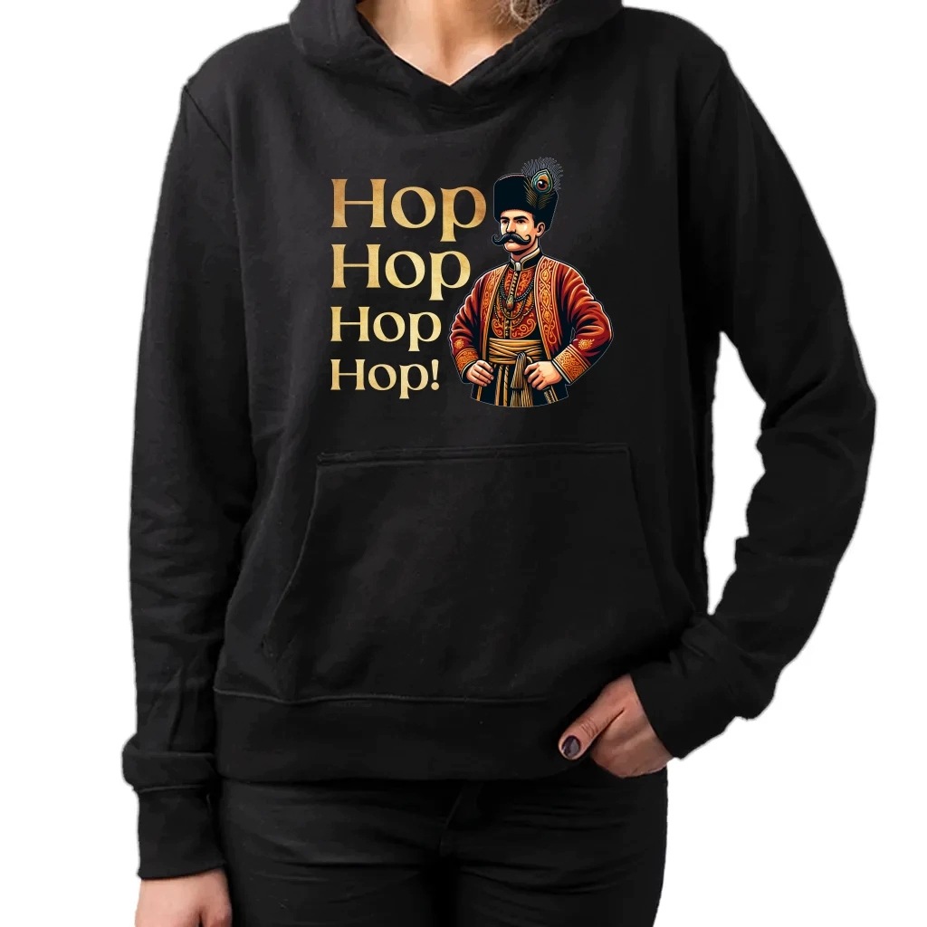 Hop, hop, hop, hop v2 – dámská mikina jako dárek pro fanoušky seriálu 1670 L