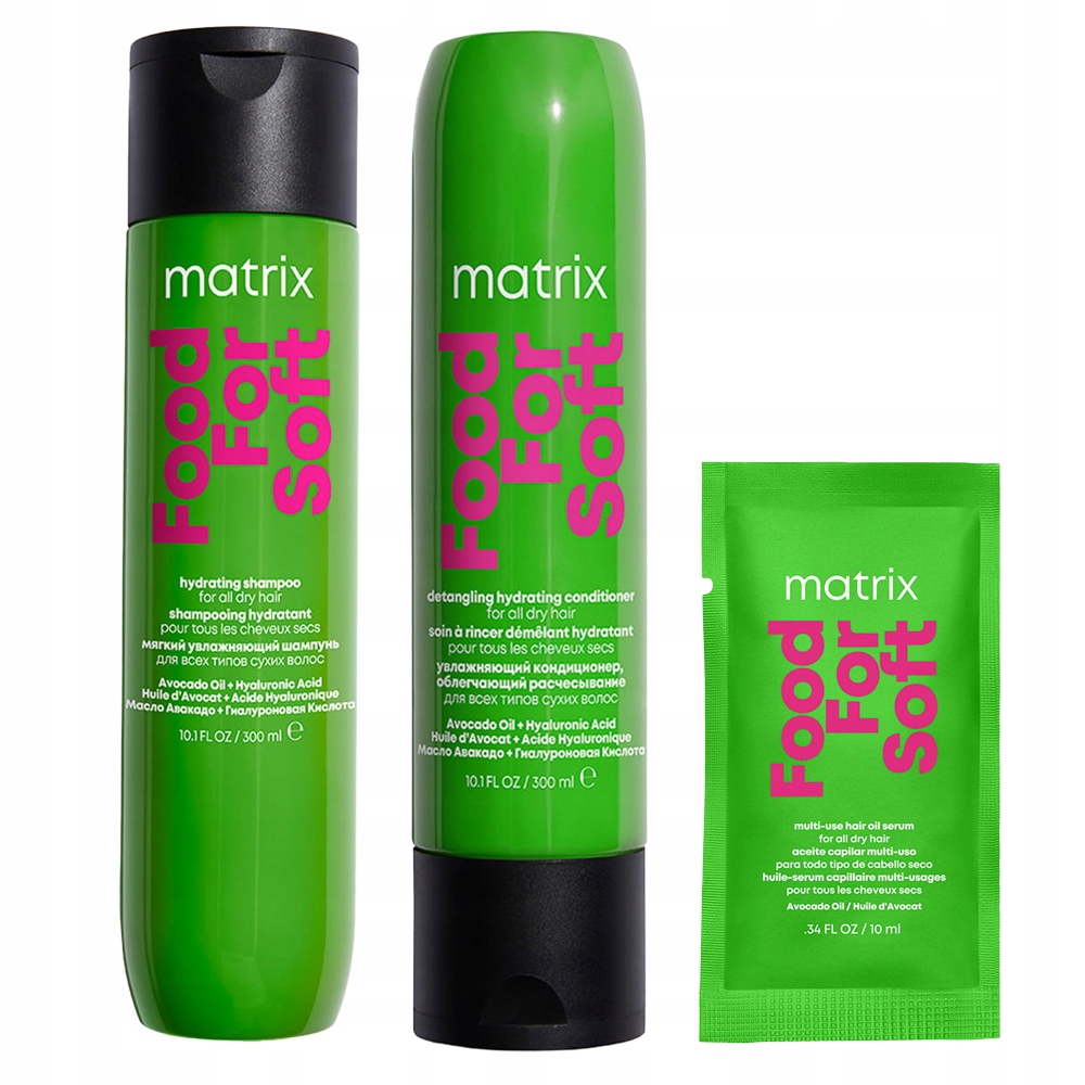 Matrix Food For Soft zestaw szampon, odżywka nawilżająca 300ml