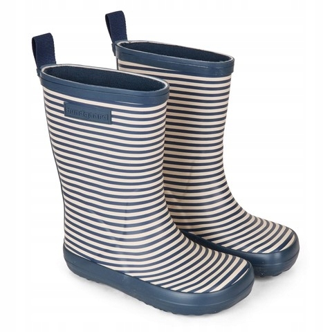 Bundgaard Charly 9441 Navy Stripe kalosze chłopięce barefoot roz.33