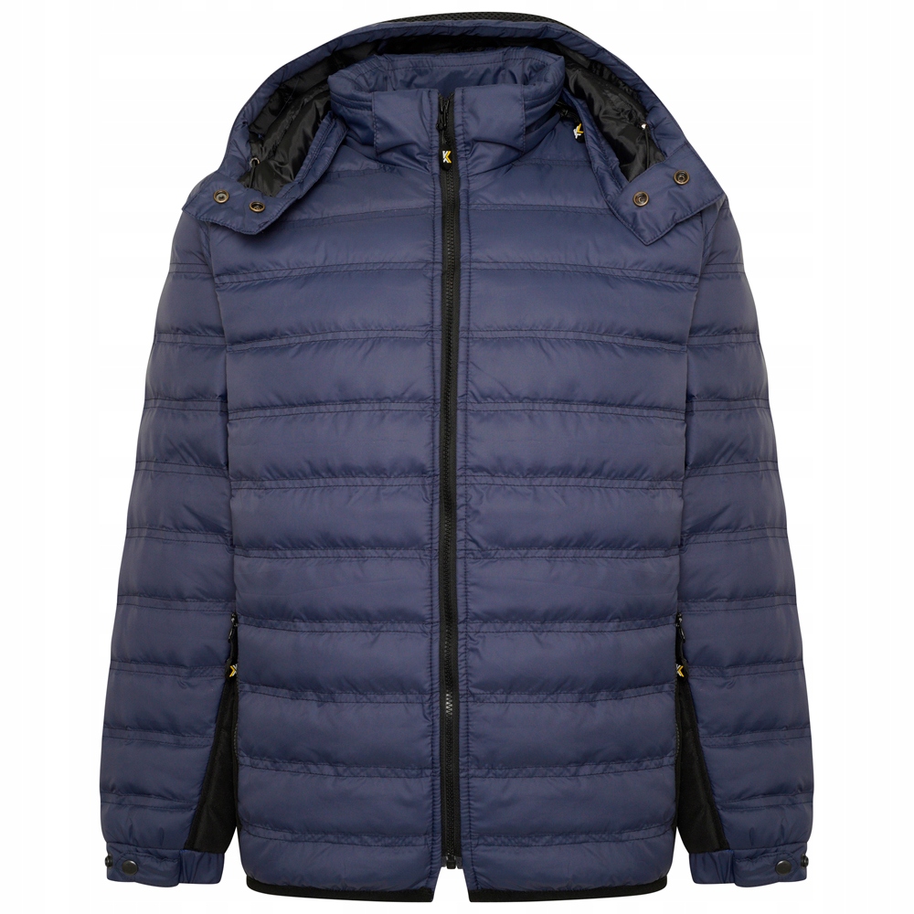 Velká zimní bunda prošívaná s kapucí Kam Jeans velké velikosti 6XL 184 cm