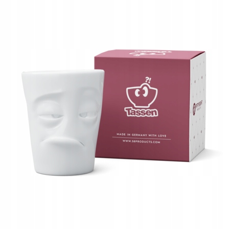 Tassen elegantní 3D hrnek Snoozy Zaspaný bílý 350 ml emotikon dárek