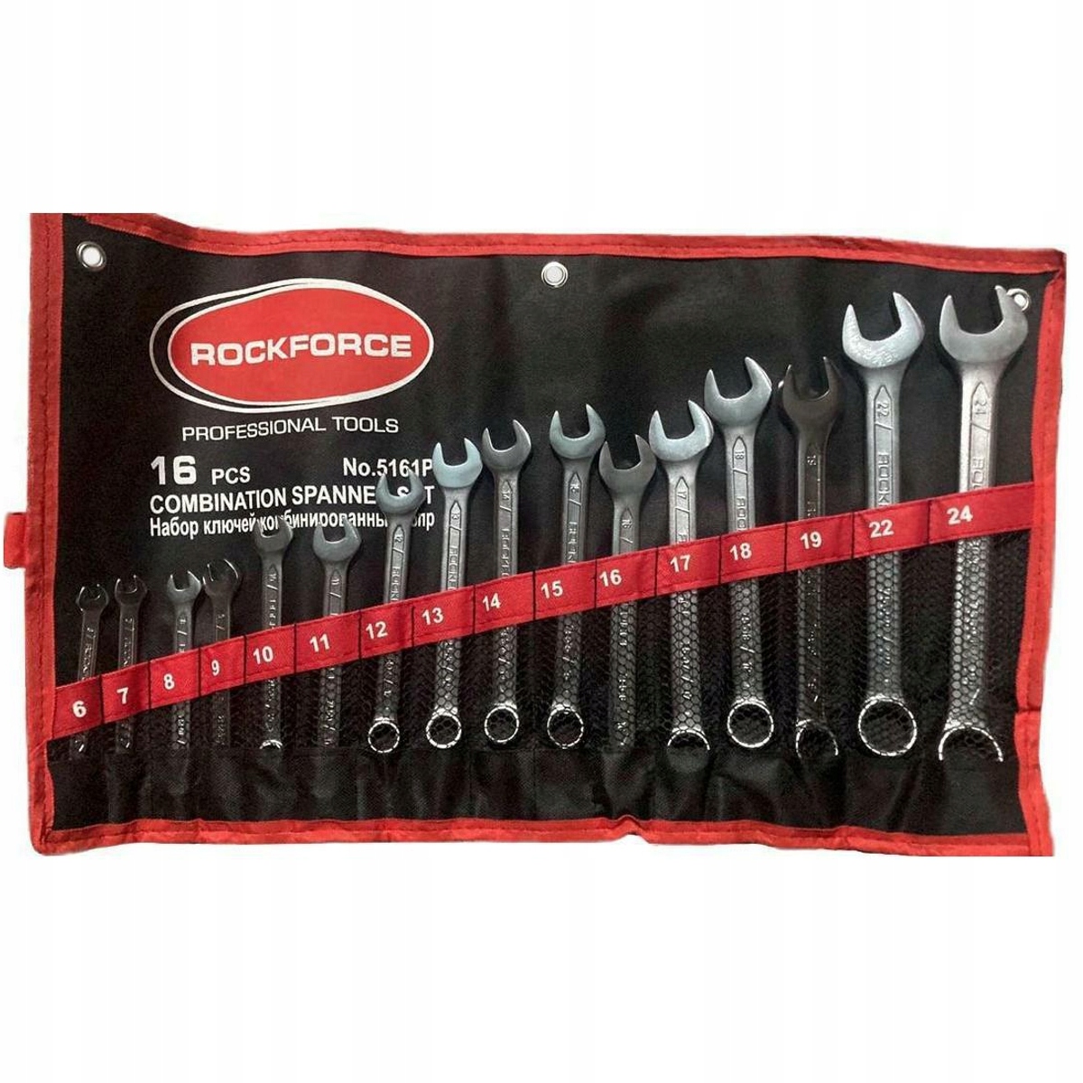 Zestaw klucze kluczy płasko-oczkowych 6-24mm 16 el