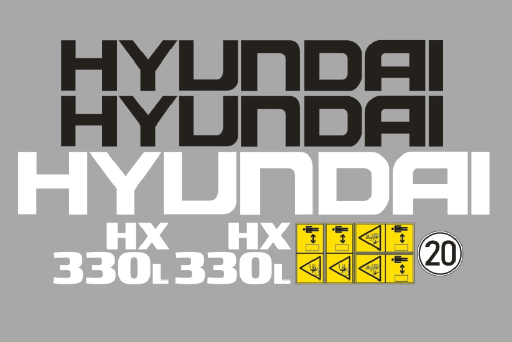 Samolepky s nálepkou Hyundai HX330L