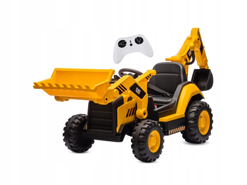 Koparka ładowarka na akumulator Jeździk samochód auto pchacz Cat Gigant MP3