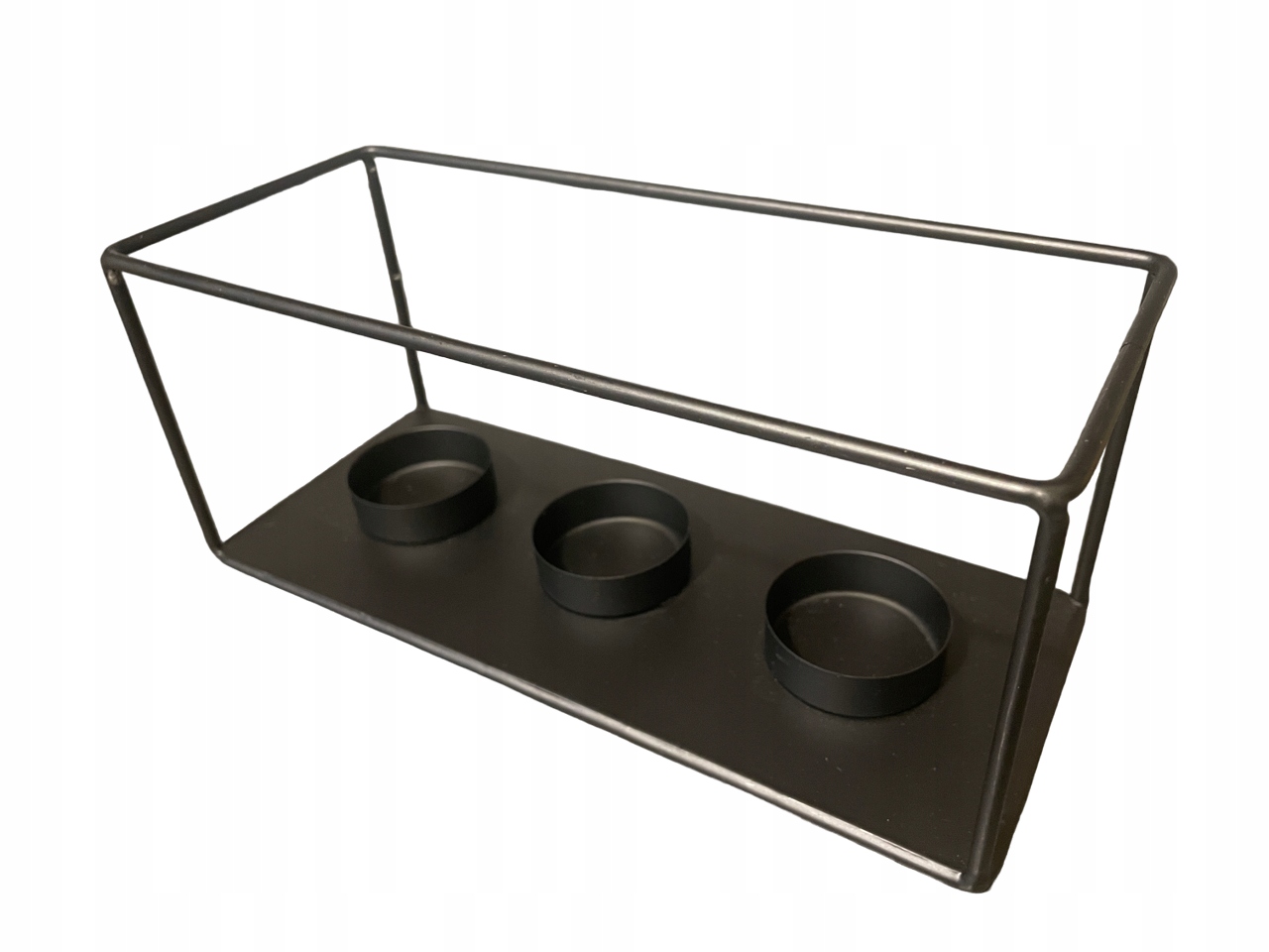 ŚWIECZNIK NA PODGRZEWACZE CZARNY LOFT METALOWY