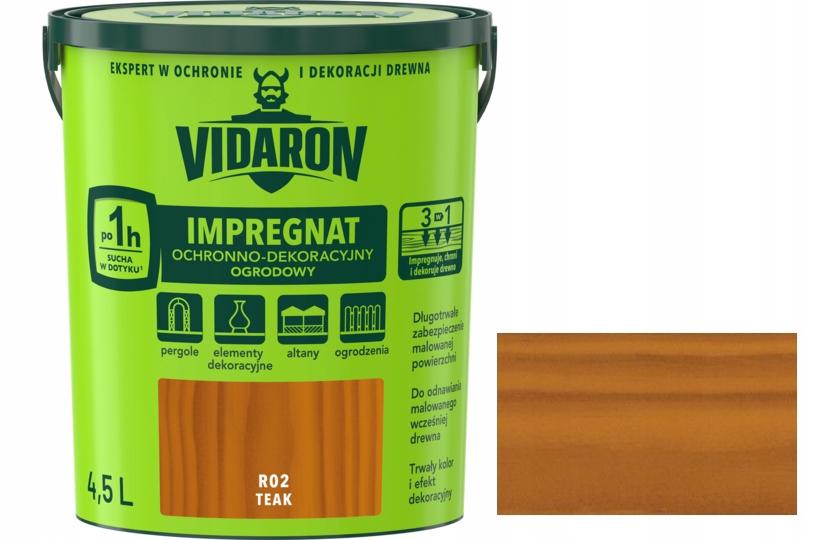 

Vidaron Impregnat Ogrodowy 4,5L R02 Teak