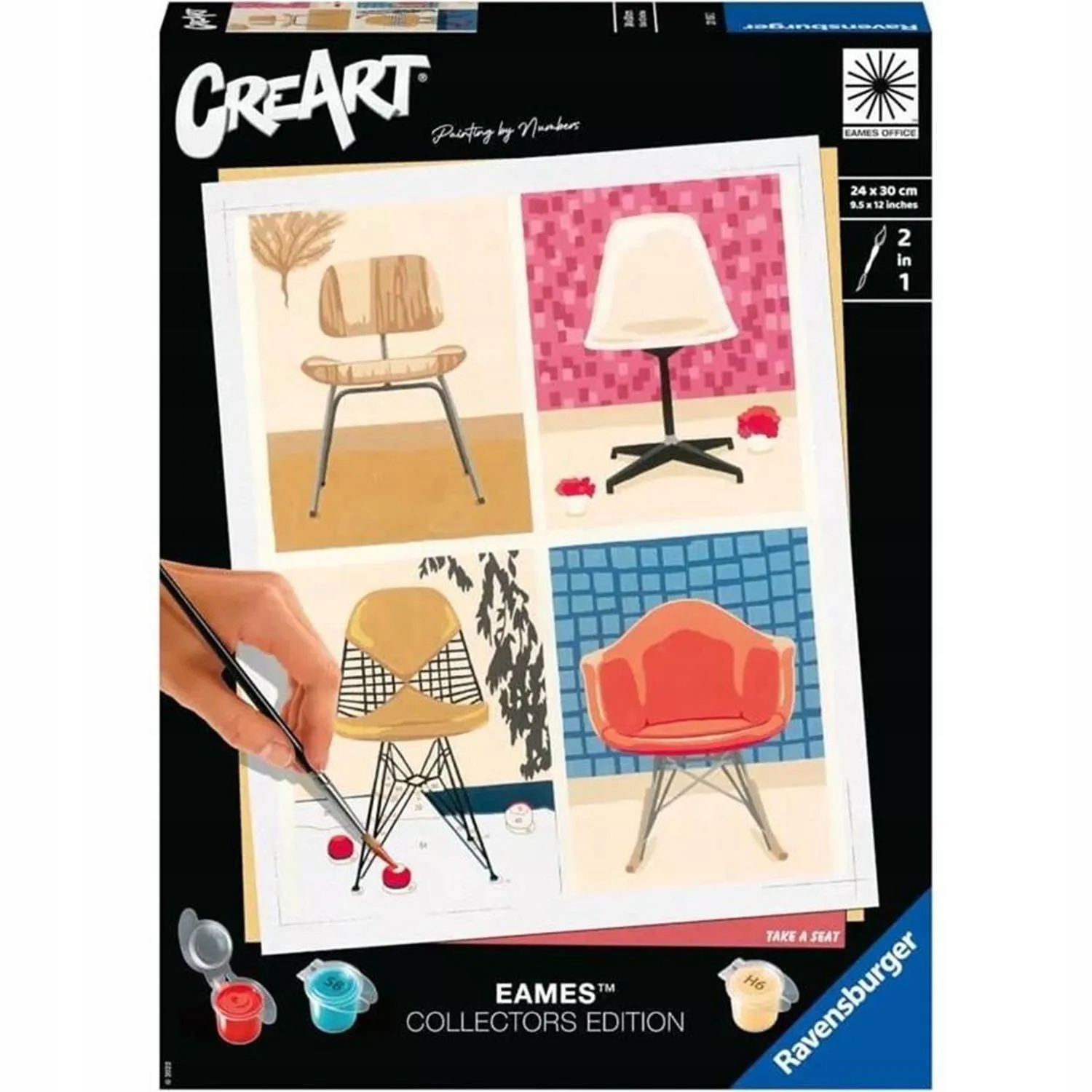 Barvy CreArt 20153 Kolekce Eames Malování Podle Čísel Ravensburger Plátno