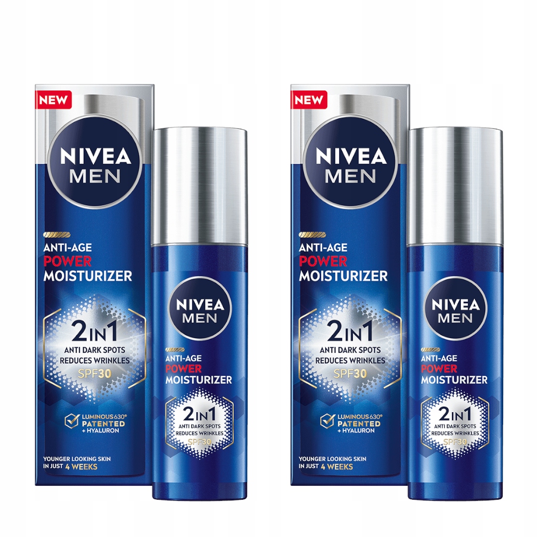 Nivea Men Anti-Age Power Pánský krém proti vráskám SPF30 50 ml x2