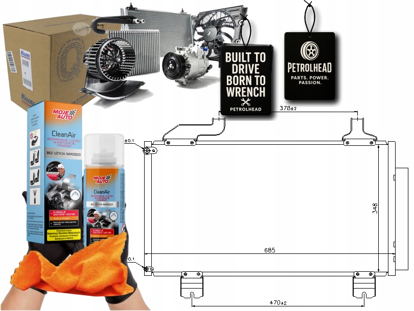 Kondenzátor Klimatizace Honda Accord VIII 2.0/2.4 0 #Petrolhead Pro+ Kit9
