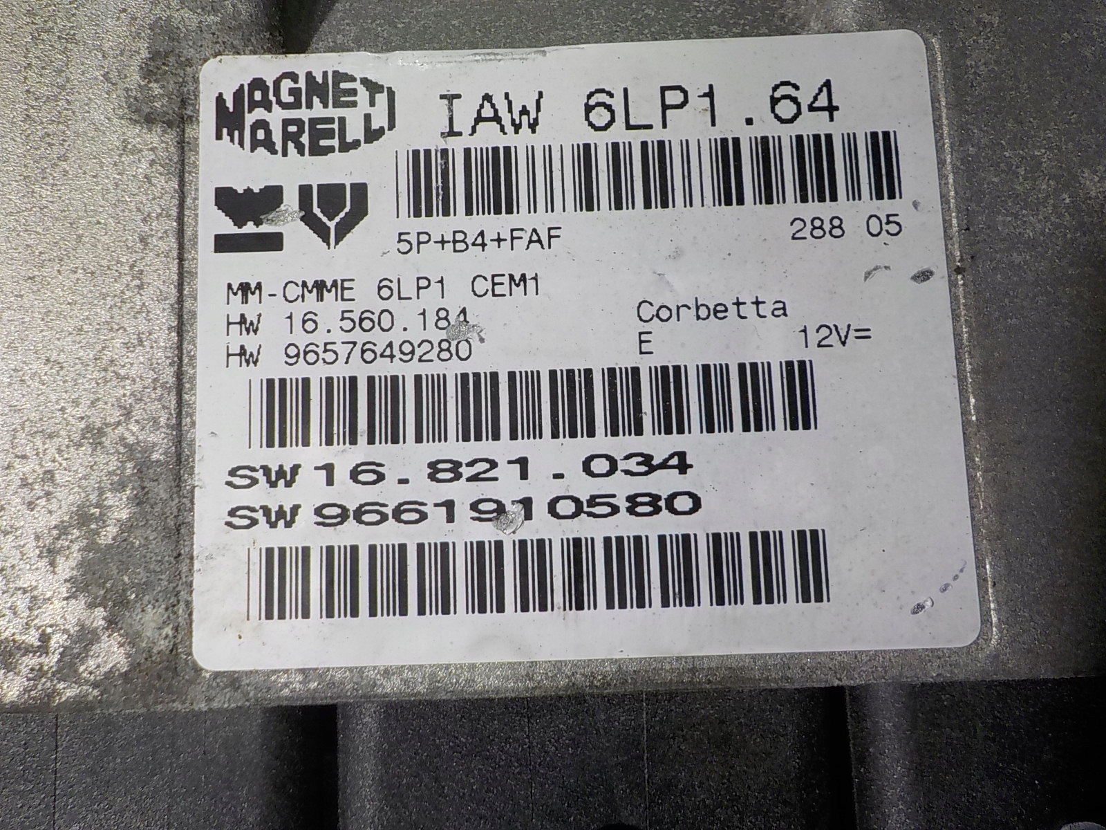 CITROEN Computer Bedienteil 9661910580 IAW6LP1.64