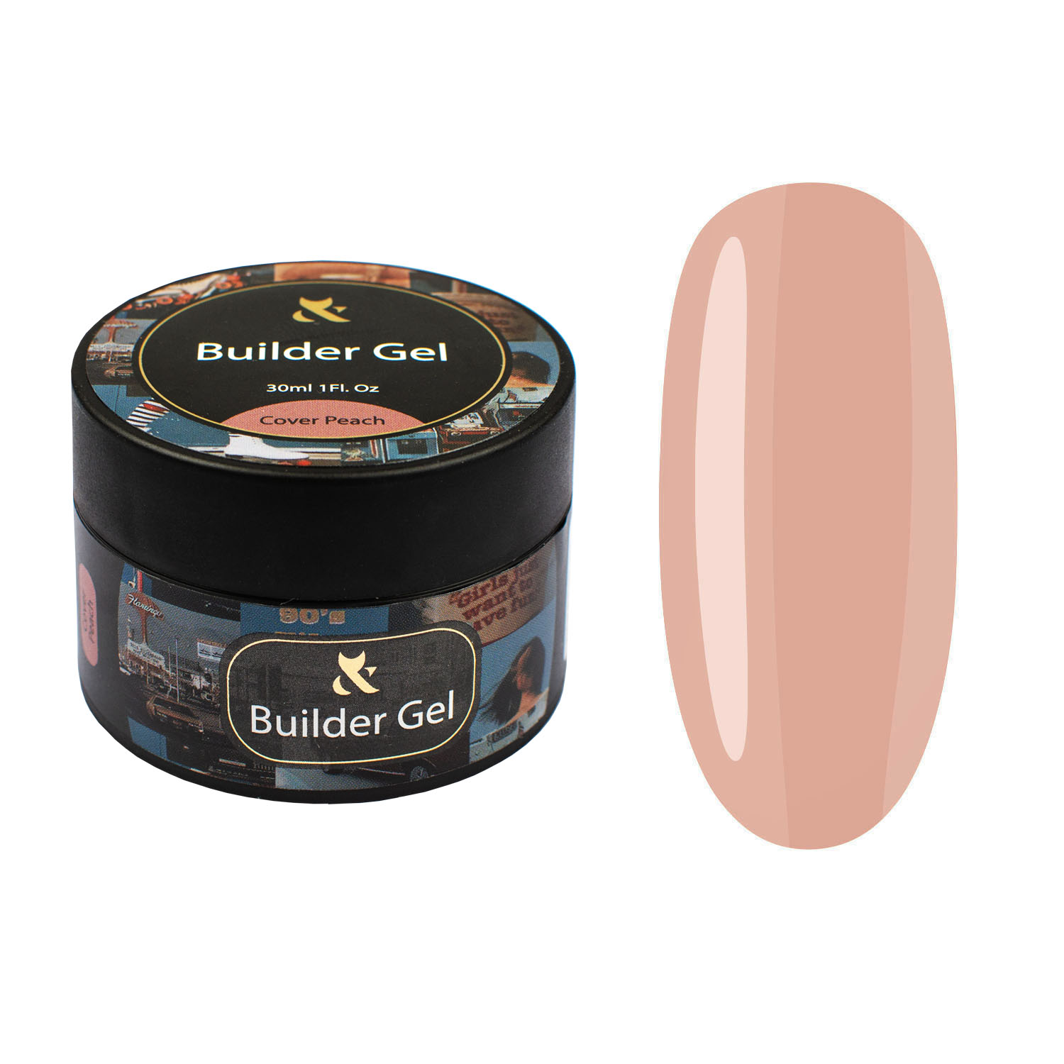 F.o.x Builder Gel Peach mani 30 ml Stavební Gel