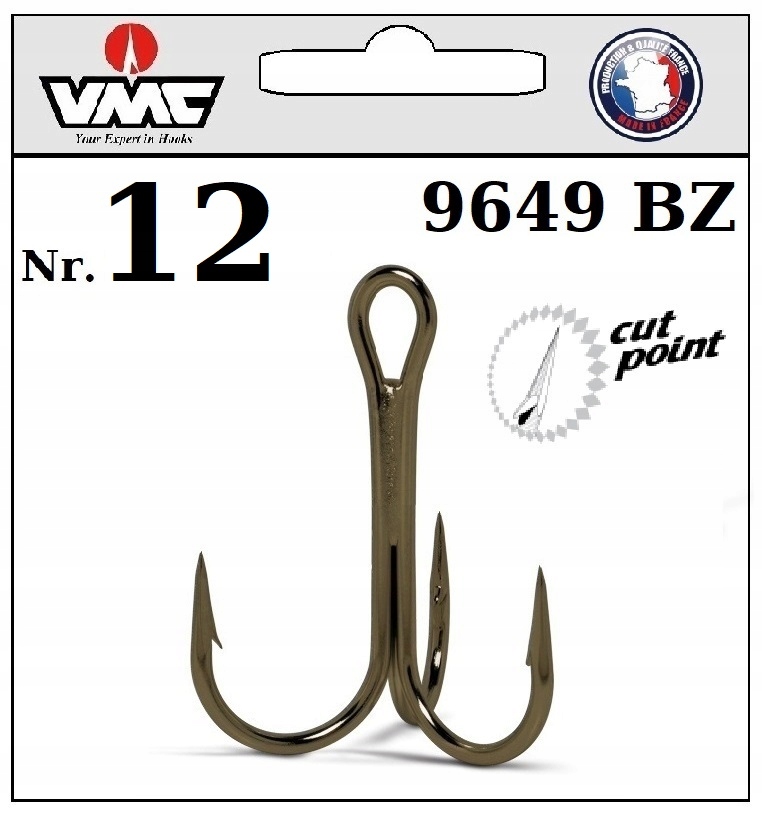 Kotwiczka Round Treble VMC 9649 Bz Nr.12 Do Przynęt 10 szt.