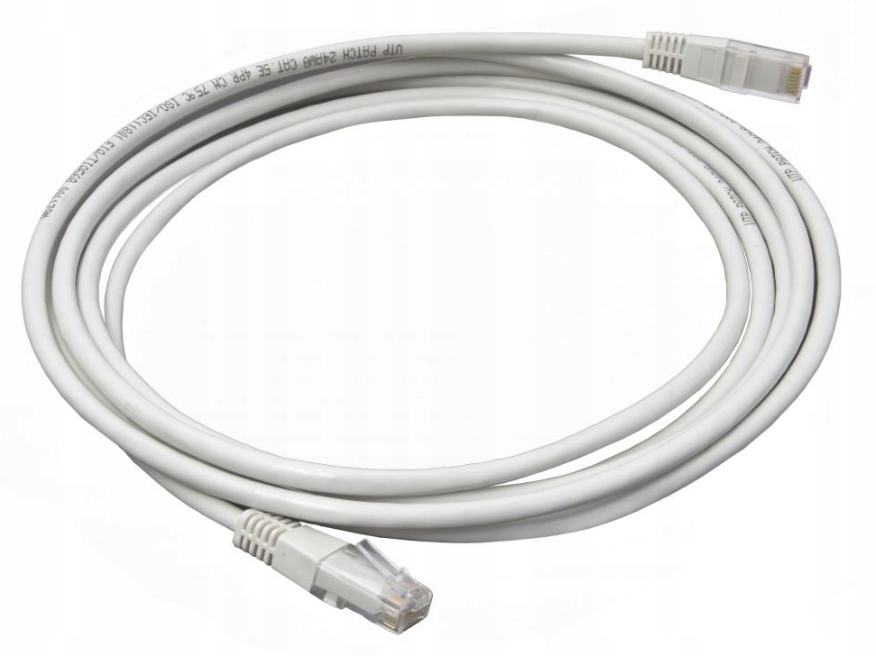 KABEL SIECIOWY PATCHCORD UTP CAT 5E 5M RJ45 LAN Kolor szary